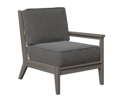 Berlin Gardens Mayhew Left Arm Club Chair in Coastal Gray