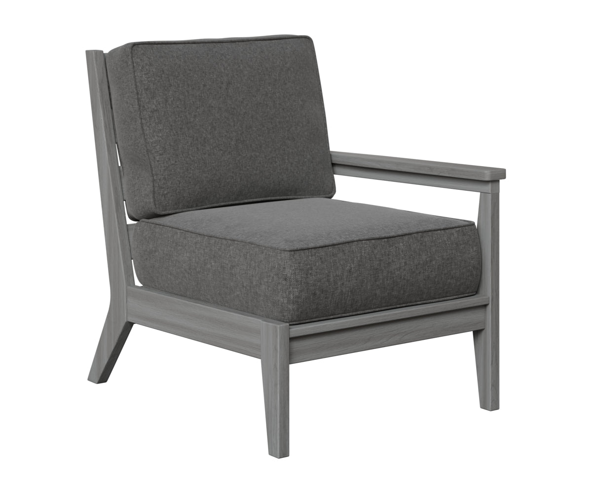Berlin Gardens Mayhew Left Arm Club Chair in Driftwood Gray