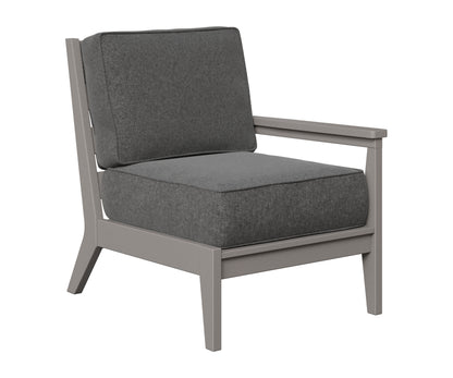 Berlin Gardens Mayhew Left Arm Club Chair in Light Gray