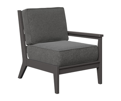 Berlin Gardens Mayhew Left Arm Club Chair in Smoke Gray