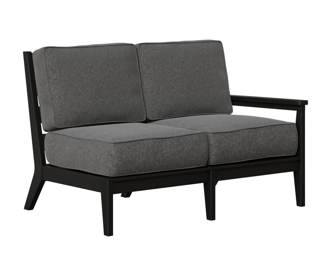 Berlin Gardens Mayhew Left Arm Loveseat in Black