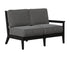 Berlin Gardens Mayhew Left Arm Loveseat in Black