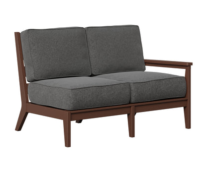 Berlin Gardens Mayhew Left Arm Loveseat in Chocolate Brown