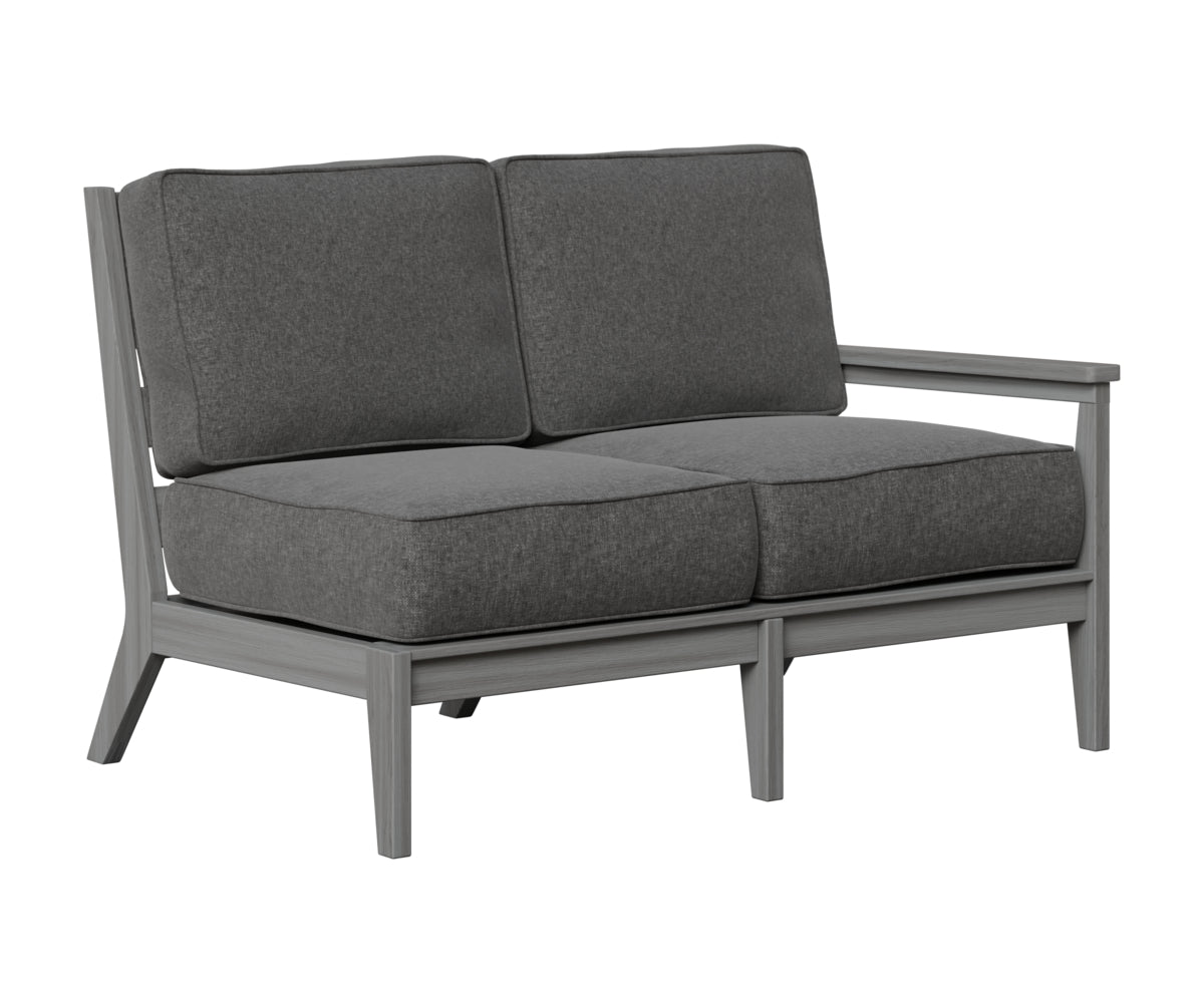 Berlin Gardens Mayhew Left Arm Loveseat in Driftwood Gray