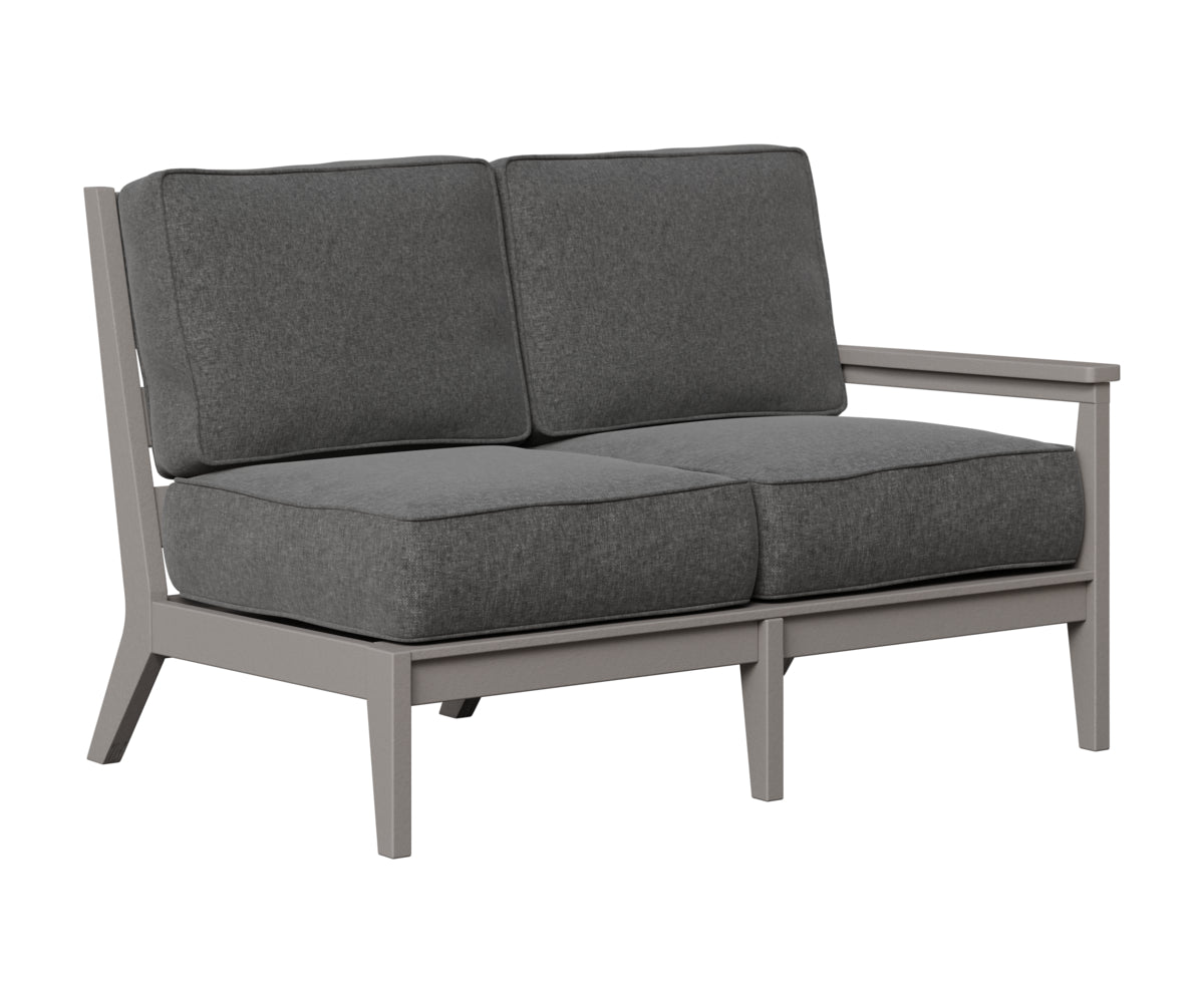 Berlin Gardens Mayhew Left Arm Loveseat in Light Gray