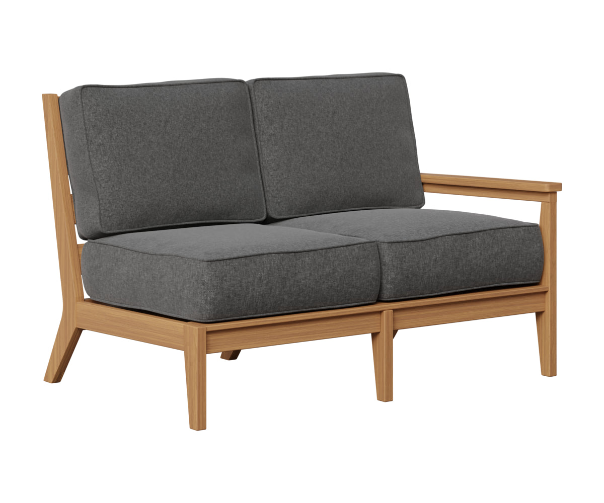 Berlin Gardens Mayhew Left Arm Loveseat in Natural Teak
