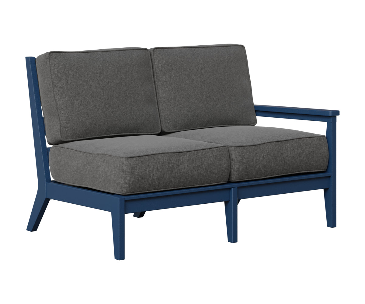Berlin Gardens Mayhew Left Arm Loveseat in Navy Blue