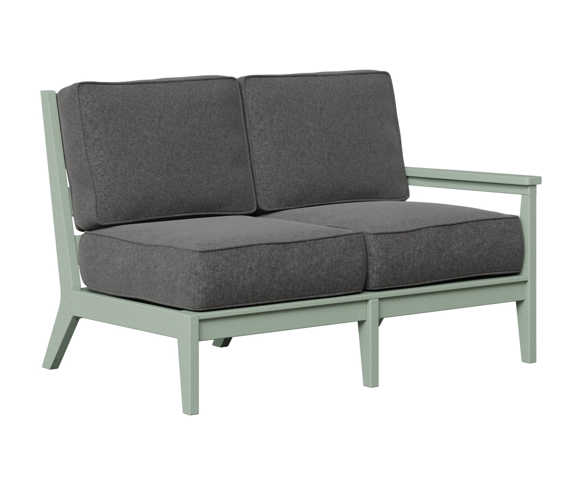 Berlin Gardens Mayhew Left Arm Loveseat in Sea Foam