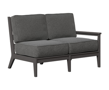 Berlin Gardens Mayhew Left Arm Loveseat in Smoke Gray