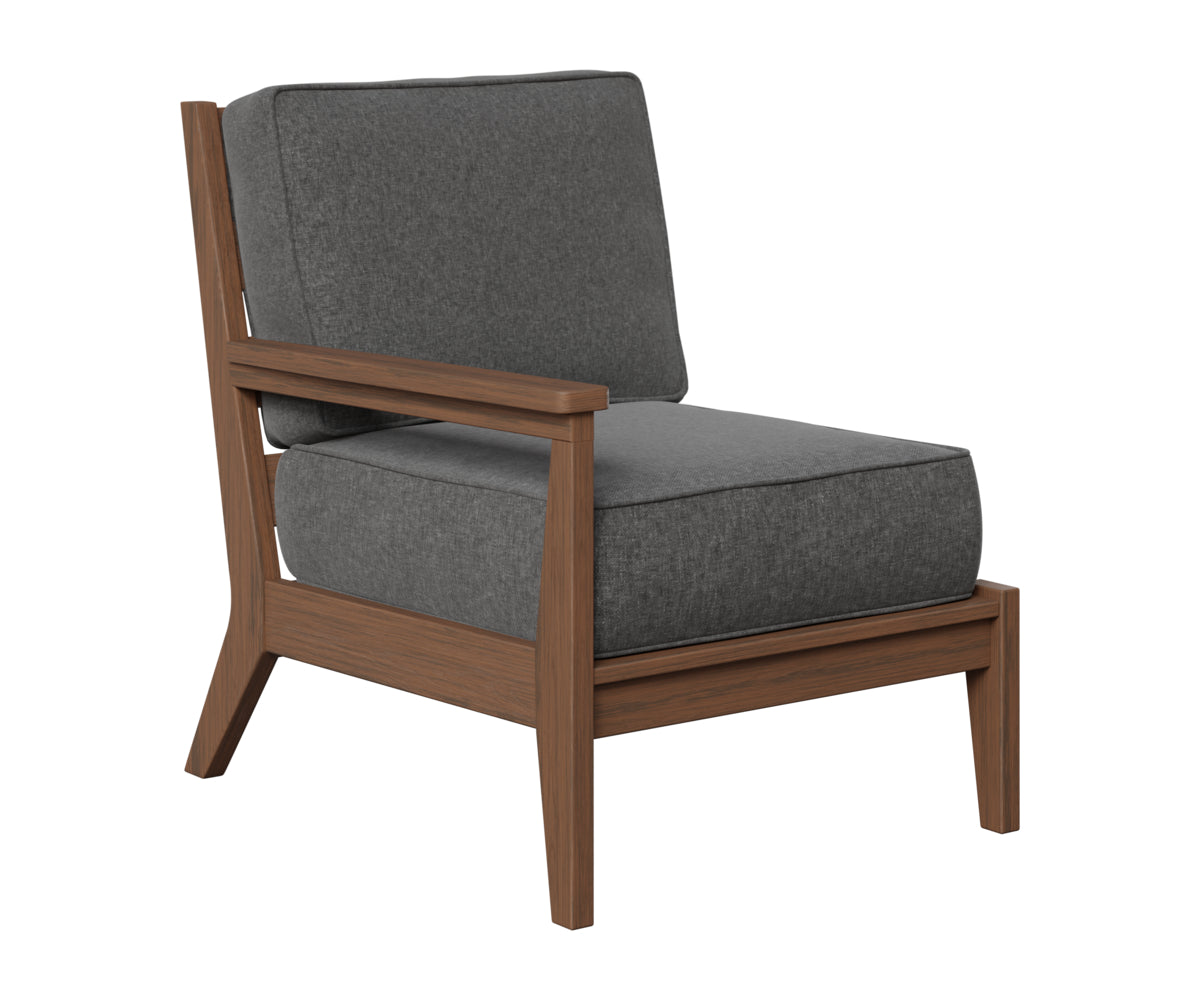 Berlin Gardens Mayhew Right Arm Club Chair in Brazilian Walnut