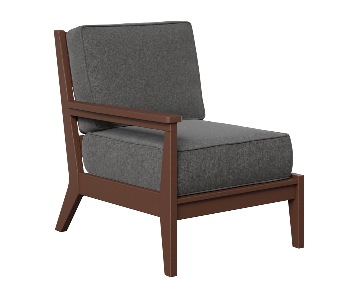 Berlin Gardens Mayhew Right Arm Club Chair in Chocolate Brown