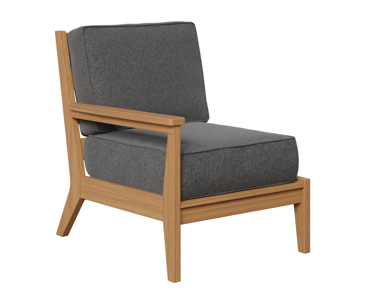 Berlin Gardens Mayhew Right Arm Club Chair in Natural Teak