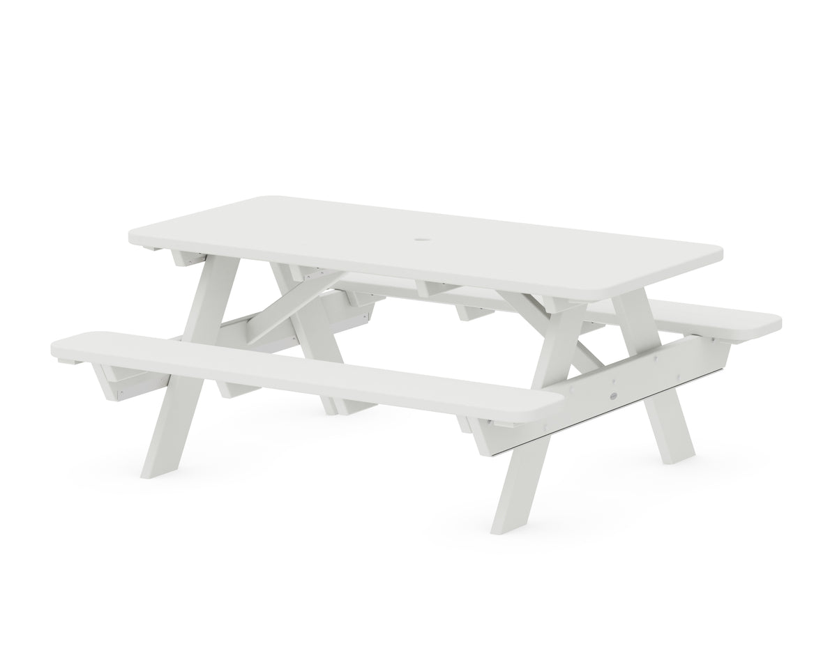 POLYWOOD Park 72" Picnic Table in Vintage White