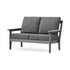 POLYWOOD Cottage Deep Seating Loveseat in Slate Grey / Ash Charcoal