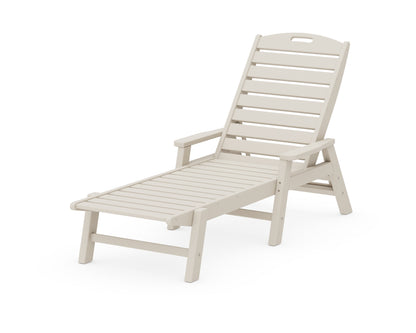 POLYWOOD Nautical Chaise with Arms in Sand