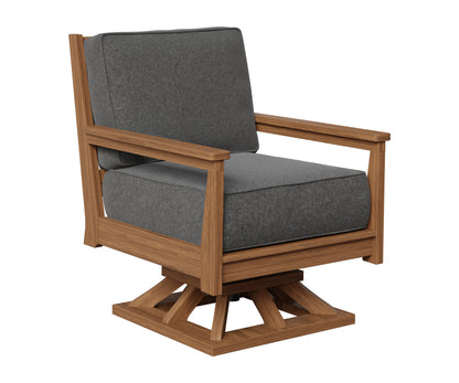 Berlin Gardens Mayhew Swivel Rocker in Antique Mahogany