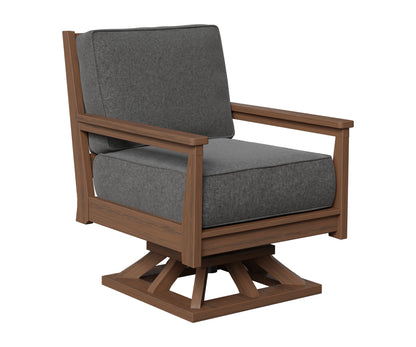 Berlin Gardens Mayhew Swivel Rocker in Brazilian Walnut