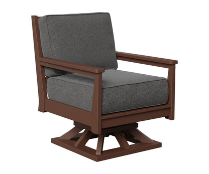 Berlin Gardens Mayhew Swivel Rocker in Chocolate Brown