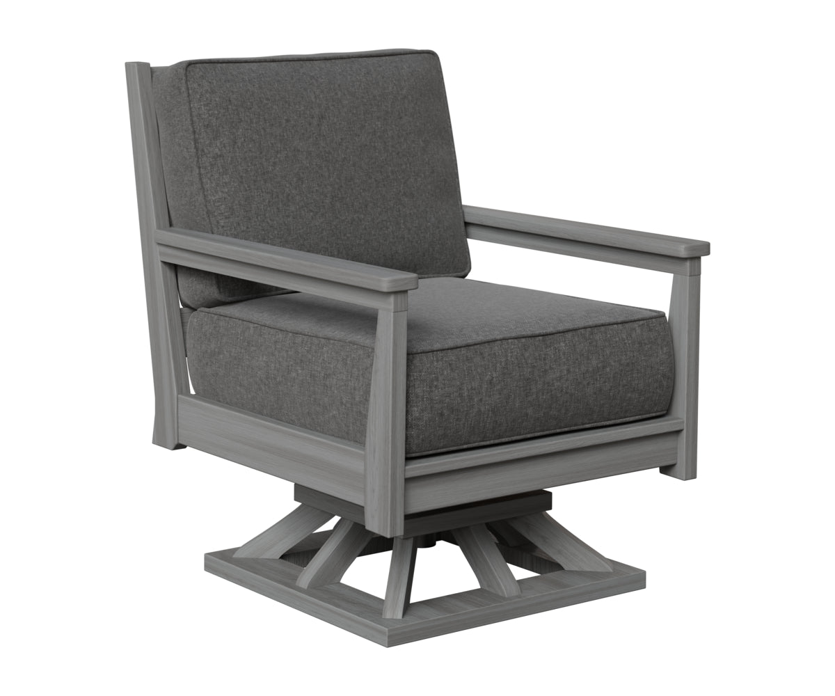 Berlin Gardens Mayhew Swivel Rocker in Driftwood Gray