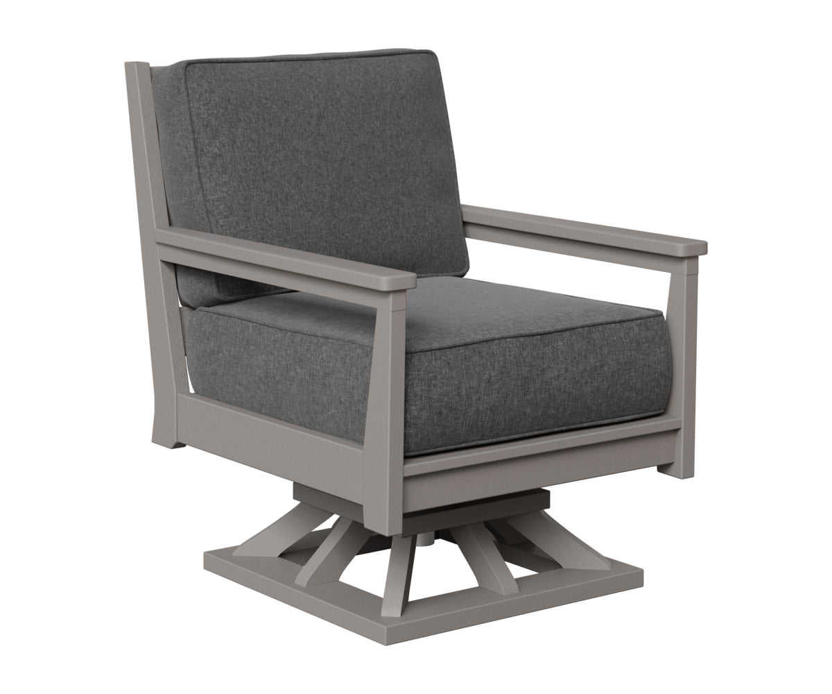 Berlin Gardens Mayhew Swivel Rocker in Light Gray