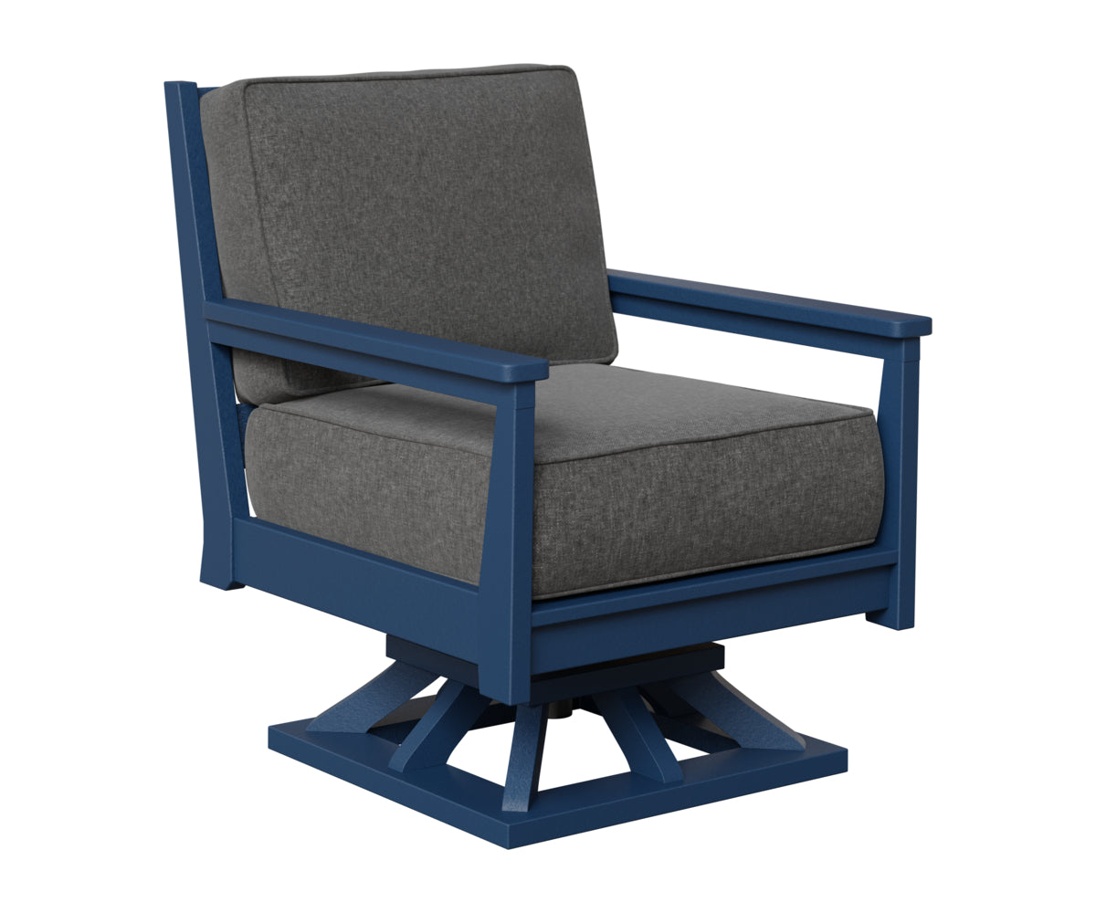 Berlin Gardens Mayhew Swivel Rocker in Navy Blue