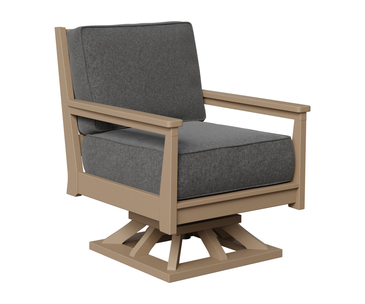 Berlin Gardens Mayhew Swivel Rocker in Weatherwood