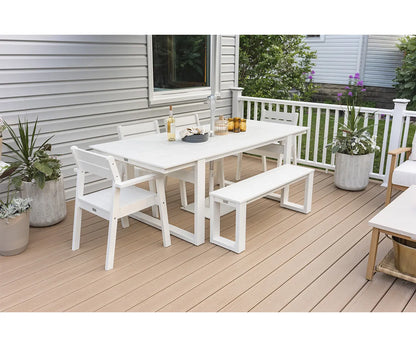 Berlin Gardens Calla 39"x85" Rectangle Dining Table, lifestyle photo 2