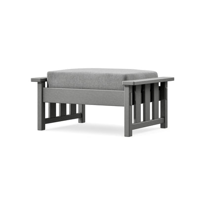 POLYWOOD Acadia Deep Seating Ottoman in Slate Grey / Grey Mist