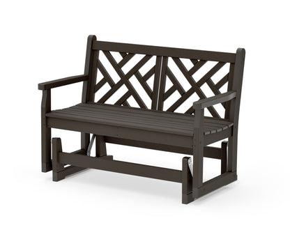 POLYWOOD Chippendale 48" Glider in Vintage Coffee