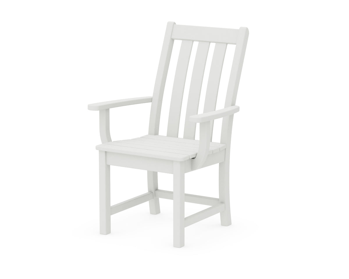 POLYWOOD Vineyard Dining Arm Chair in Vintage White