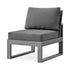 POLYWOOD Modular Armless Chair in Slate Grey / Ash Charcoal