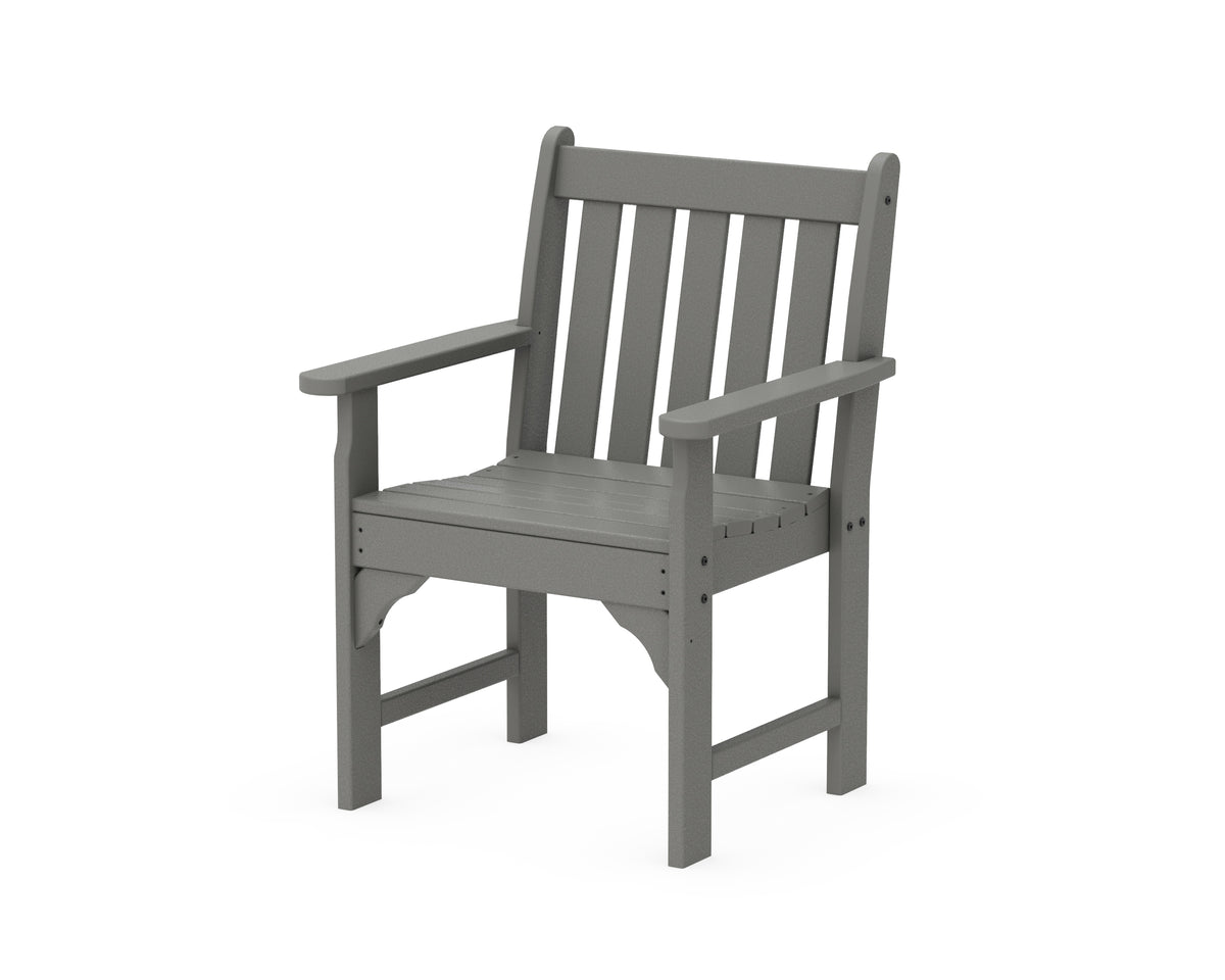 POLYWOOD Vineyard Garden Arm Chair in Slate Grey