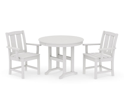 POLYWOOD Mission 3-Piece Farmhouse Dining Set in Vintage White