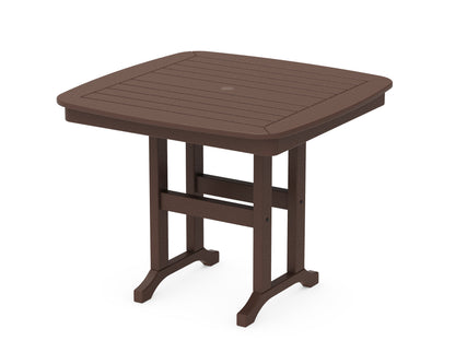 POLYWOOD Nautical 37" Dining Table in Mahogany