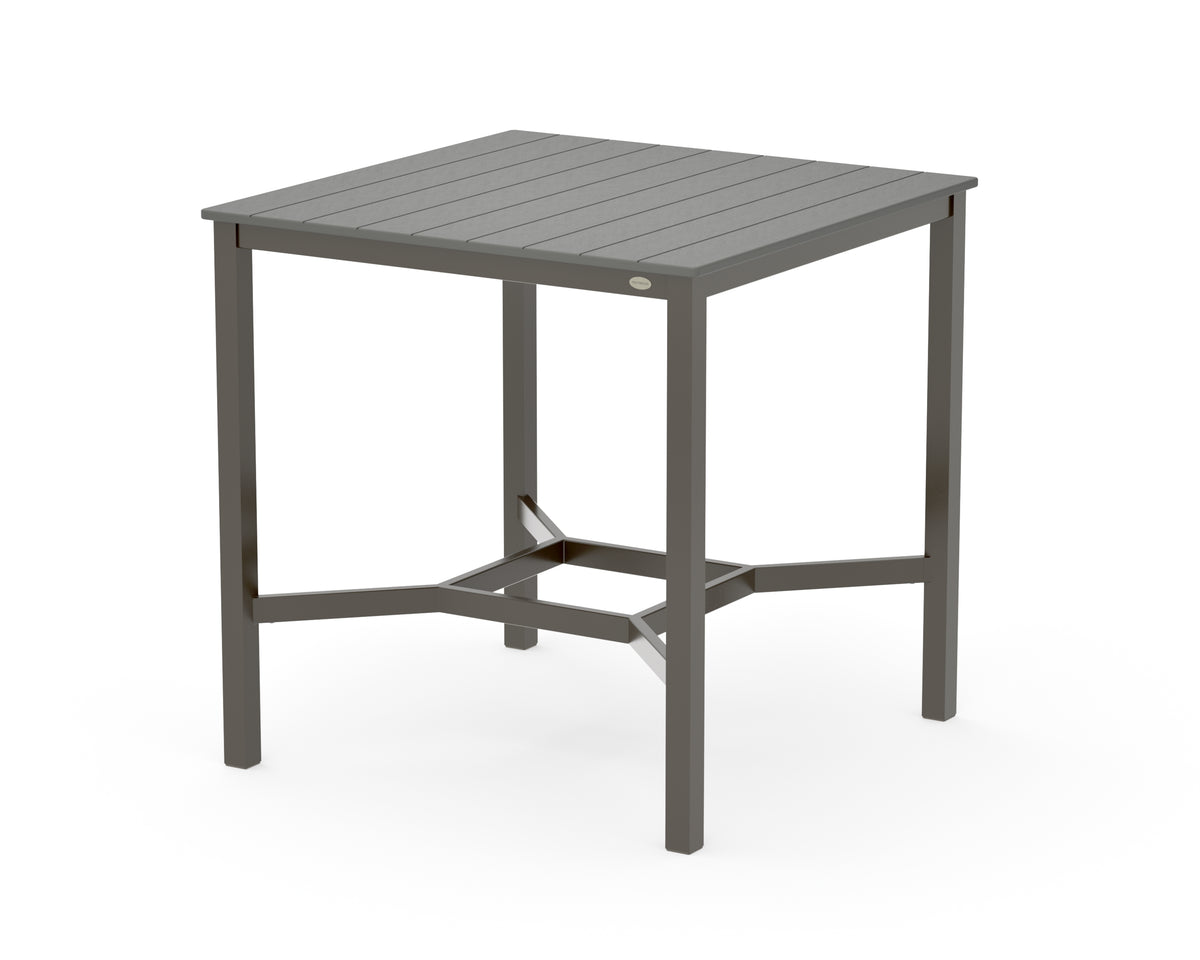 POLYWOOD Main Street 42 x 42 Bar Table in Bronze / Slate Grey
