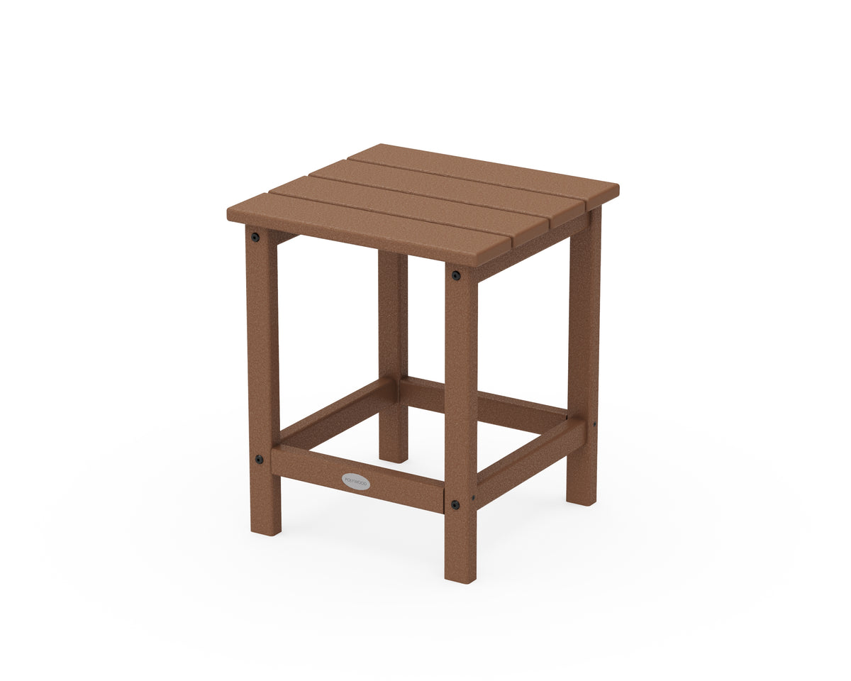 POLYWOOD Long Island 18" Side Table in Teak