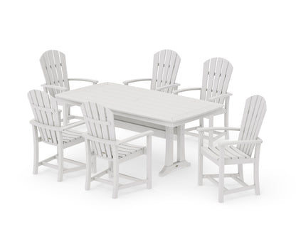 POLYWOOD Palm Coast 7-Piece Dining Set with Trestle Legs in Vintage White