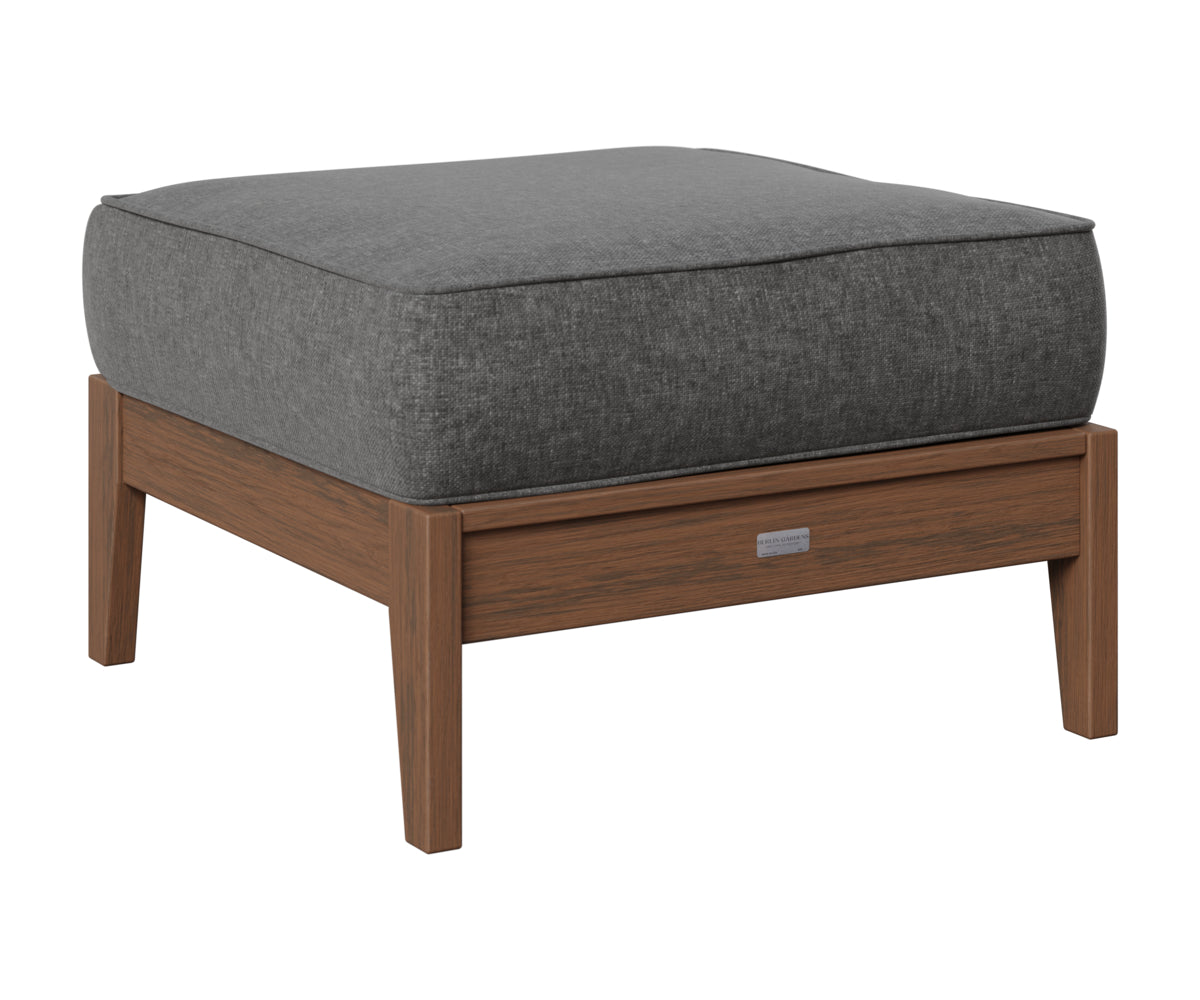 Berlin Gardens Mayhew Ottoman in Brazilian Walnut