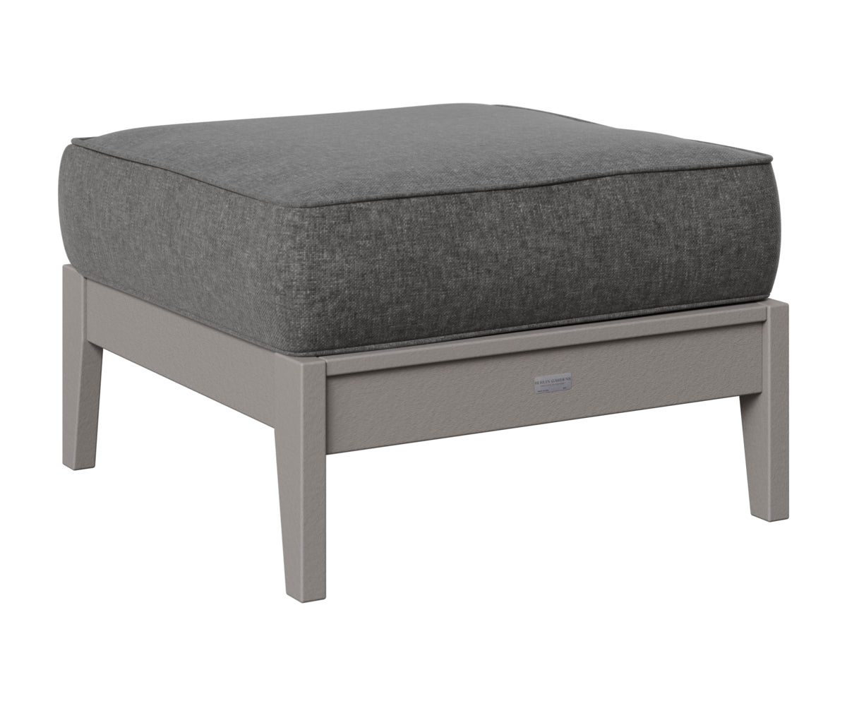 Berlin Gardens Mayhew Ottoman in Light Gray