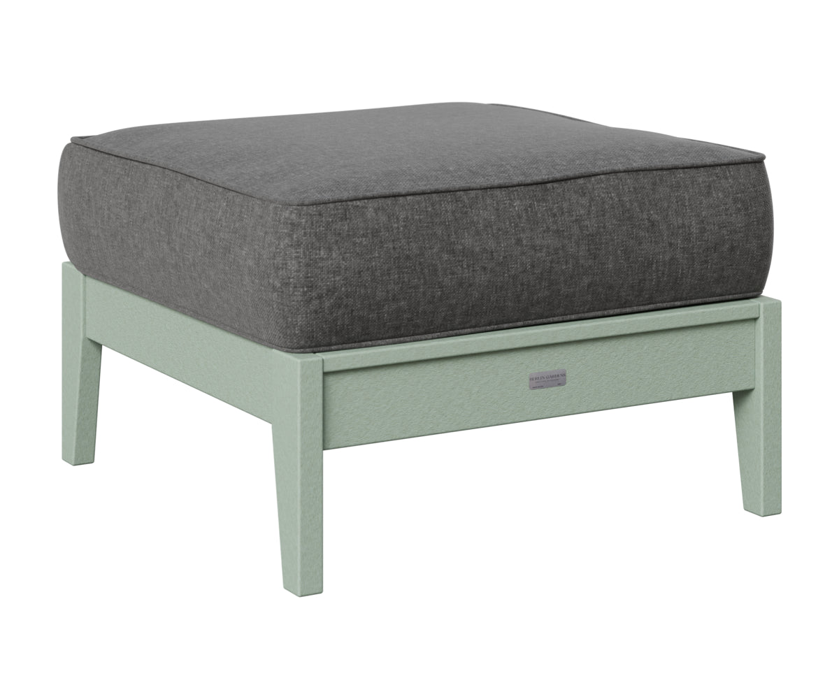 Berlin Gardens Mayhew Ottoman in Sea Foam