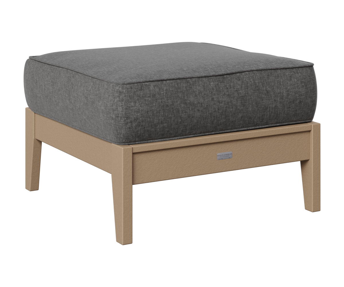 Berlin Gardens Mayhew Ottoman in Weatherwood