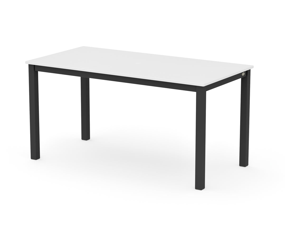POLYWOOD Main Street 30 x 60 Dining Table in Black / White