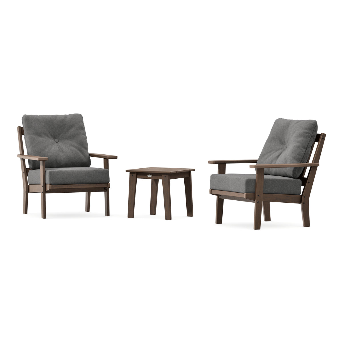 POLYWOOD Oxford 3-Piece Deep Seating Set in Kona