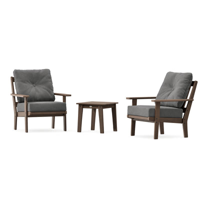POLYWOOD Oxford 3-Piece Deep Seating Set in Kona