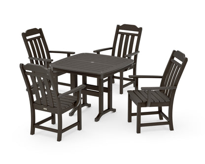 POLYWOOD Cottage 5-Piece Dining Set in Vintage Coffee