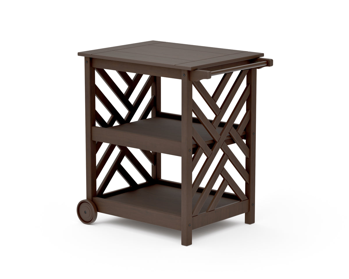 POLYWOOD Chippendale Bar Cart in Kona