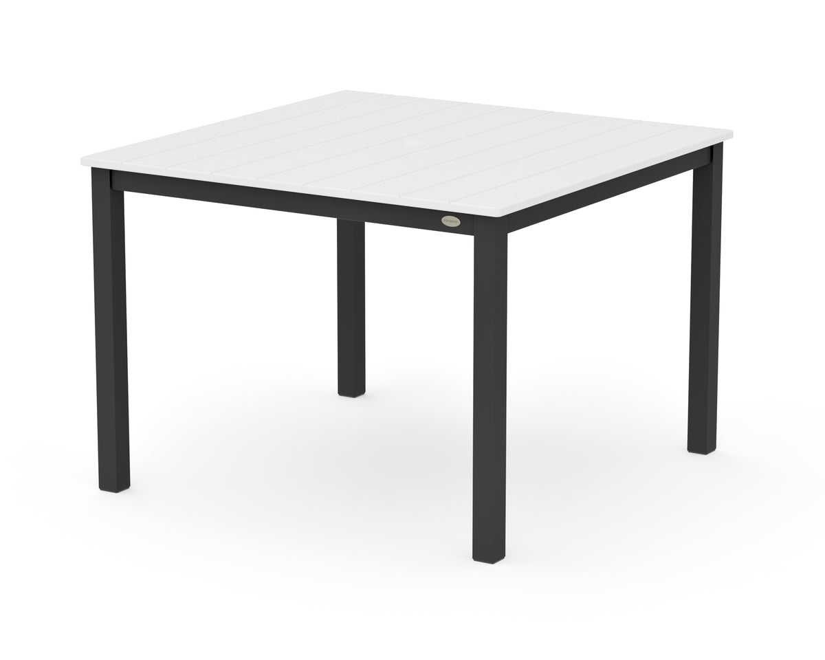 POLYWOOD Main Street 42 x 42 Dining Table in Black / White
