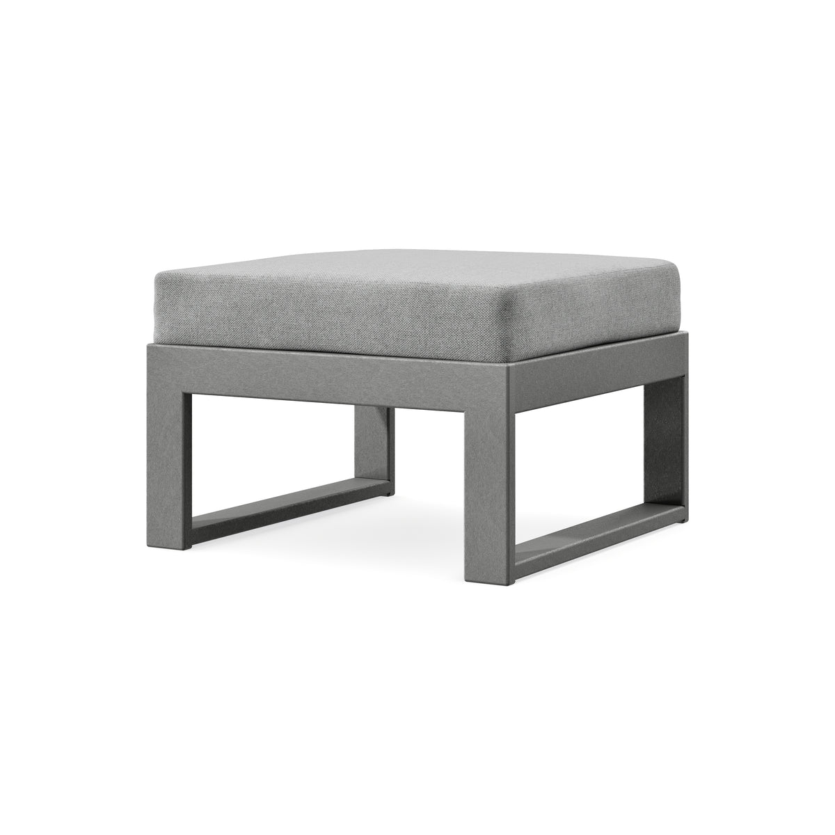 POLYWOOD Modular Ottoman - Modern in Slate Grey / Grey Mist