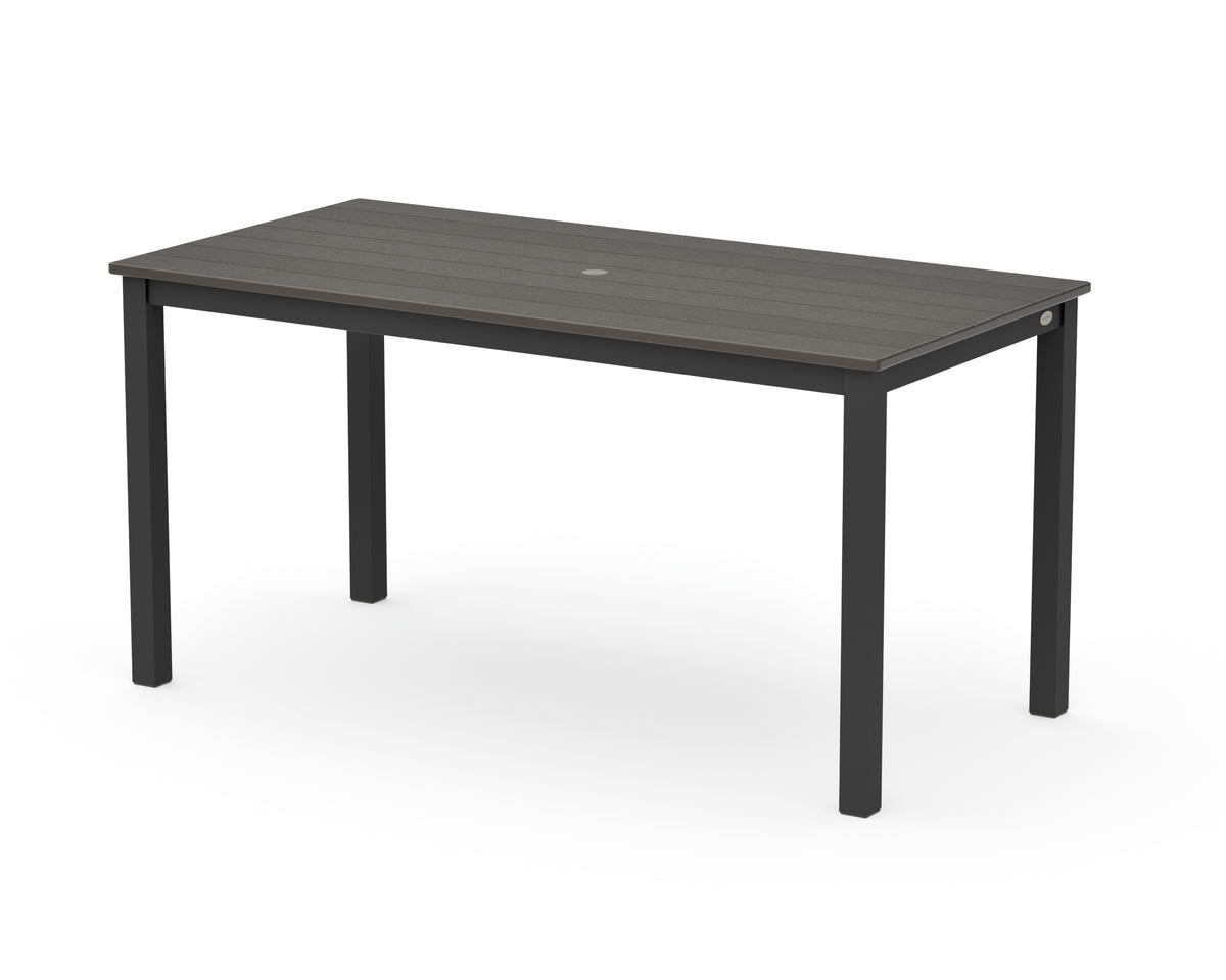 POLYWOOD Main Street 30 x 60 Dining Table in Black / Vintage Coffee