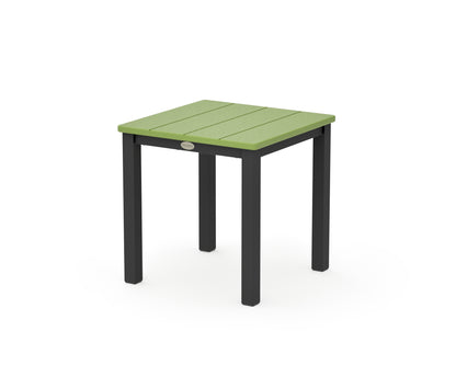 POLYWOOD Main Street 18" Side Table in Black / Lime